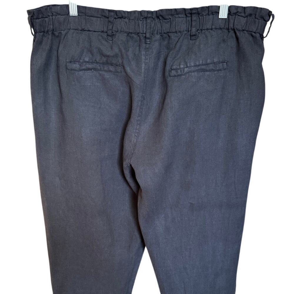 Johnny Was Linen Pleated Pant Trouser High Rise Relaxed Fit Black Size XL - Picture 7 of 12